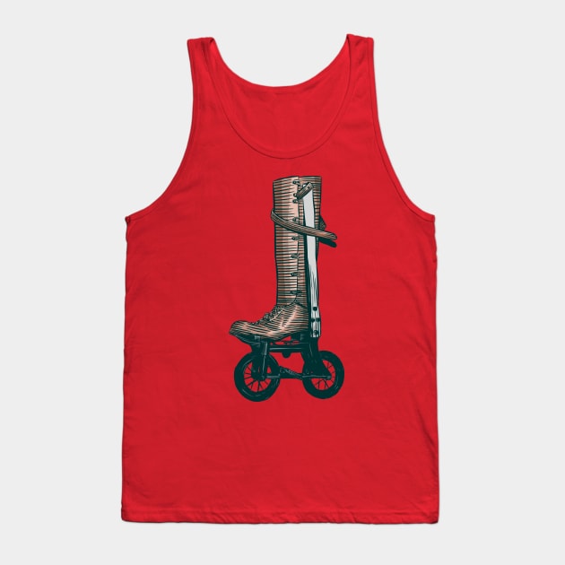 Boot Roller Skate Tank Top by jafaris